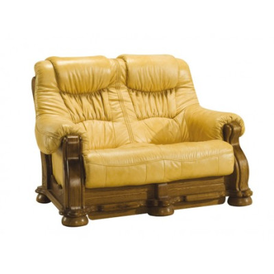 Sofas komplekts no koka un ādas 3+2+1 Klasiskais komplektēts internieru komplekts ar sēdvietām un polsterējumu.