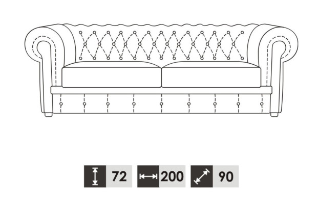 Sofas komplektā Chesterfield 3+2 sēdvietas diivanam Sēdeklis Pildspilvji Klasiskās dīvānu modelis