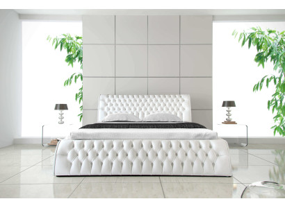 Chesterfield gultas apmales dizaina divvietīgie viesnīcas gultas 180x200 guļamistabā ādas.
