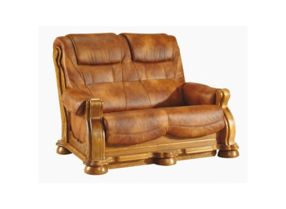Divvietīgs dīvāns Klasiskais ādas dīvāns Polster Couch Sofa 2 vietu āda