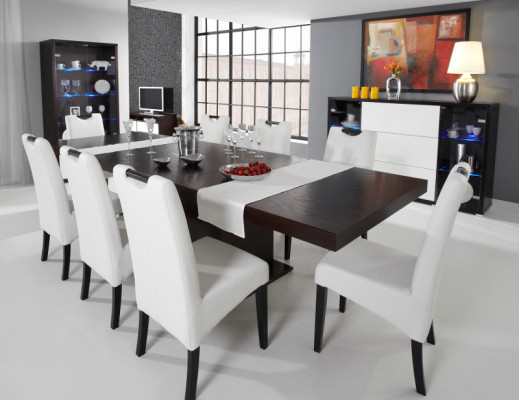 Pilnīgs komplekts ēdamgalds + 8 krēsli ēdamistabas komplekts Ēdieni grupa koksnes galds