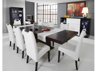 Pilnīgs komplekts ēdamgalds + 8 krēsli ēdamistabas komplekts Ēdieni grupa koksnes galds