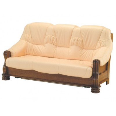 Sofas komplekts ar ādas pārklājumu vīriešiem klubam 3+1+1.