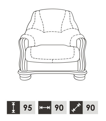 Sofas komplekts ar ādas pārklājumu vīriešiem klubam 3+1+1.