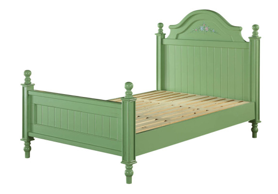 Zaļā gulta Klasiskās gultas lauku mājas divguļamā gulta Viesnīca Luksusa guļamistaba Jaunumi