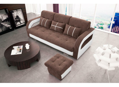 Dīvāns Sofa Polster Sofas Couchen gulta ar 3 sēdvietām + pufi jauns