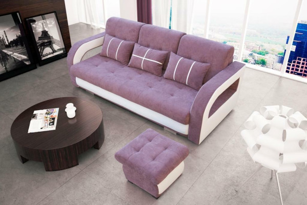 Dīvāns Sofa Polster Sofas Couchen gulta ar 3 sēdvietām + pufi jauns