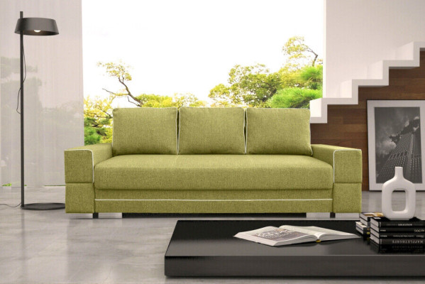 Gulta dīvāns 3-vietīgs ar izvelkamo gultas funkciju + atvilktni Dīvāns Sofa Saliekamais dīvāns