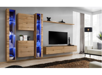 Braun dzīvojamais sienas skapītis Moderns sienas skapītis Luxus mēbeles Sienas komplekts