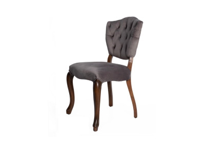Stilīgs brūns Chesterfield krēsls, dizainera ēdamistabas polsterstipinājuma krēsli, luksusa sēdekļi.