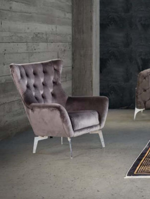 Sofas komplekts Taupe krēsls 331 trīsvietīgais Chesterfield komplekss.