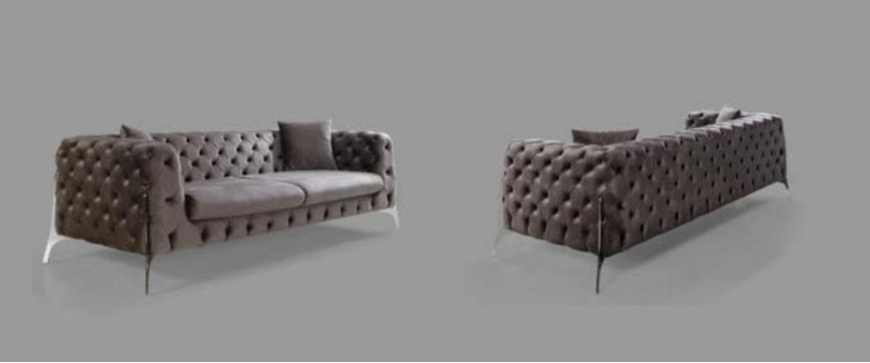 Sofas komplekts Taupe krēsls 331 trīsvietīgais Chesterfield komplekss.