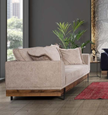 Sofas komplekts - dīvāns, krēsls, dīvāns, trīsvietīgais 3+3+1 vietas komplekts Moderns