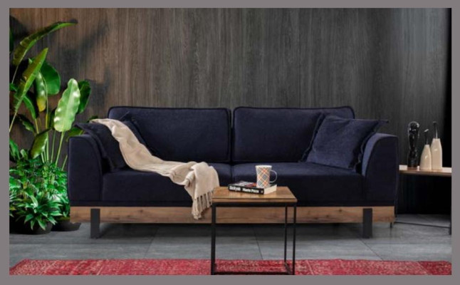Sofas komplekts - dīvāns, krēsls, dīvāns, trīsvietīgais 3+3+1 vietas komplekts Moderns
