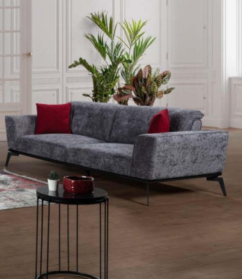 Sofas komplekts 331 Sēdeklis Polster Sofa dzīvojamā zona Mēbeles Sarkanā Pelēka
