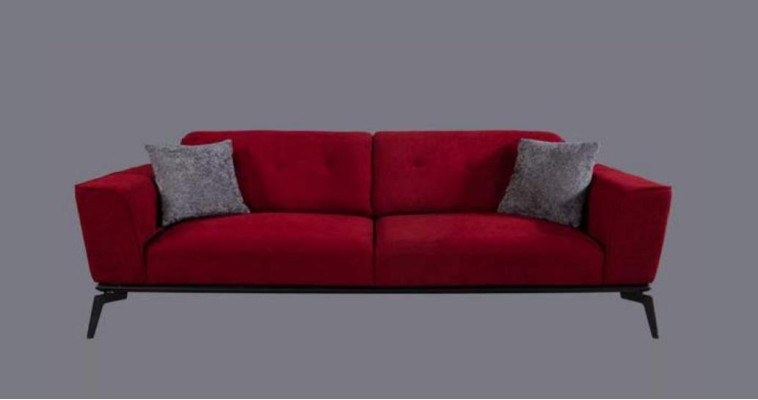 Sofas komplekts 331 Sēdeklis Polster Sofa dzīvojamā zona Mēbeles Sarkanā Pelēka
