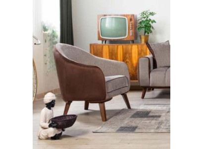 Krēsls vienvietīgs audums dzīvojamā istaba lounge dizains mēbeles krāsa pelēka