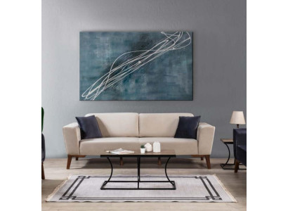 Dzīvojamā istaba Dīvāns Dizaina Trīsvietīgs Moderns Dīvāns Beža krāsā Mēbeles Polster