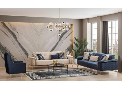 Sofagarnitur Garnitur Sofas Sofa Krēsli Trīspersonu 3+3+1 Sēdekļi Auduma Grupa Neuu