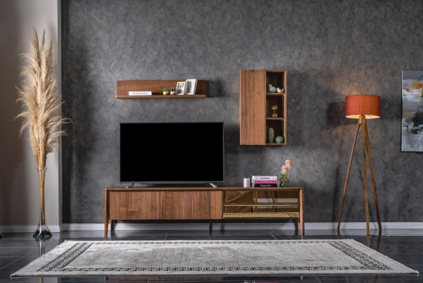 televīzijas stend Wohnzimmer rtv lowboard Sideboard Kommode Wohnwand Modern Holz Jaunais