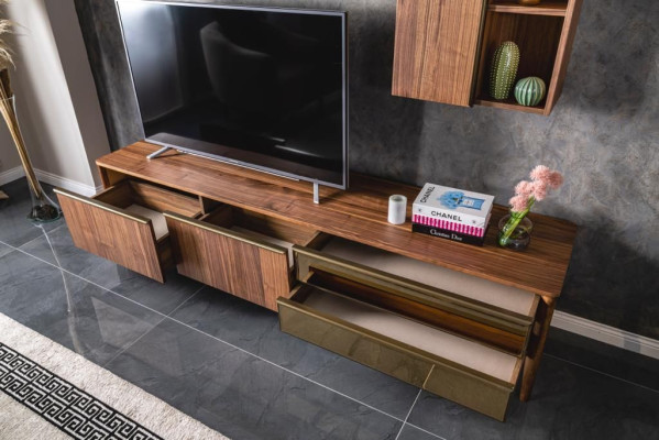 televīzijas stend Wohnzimmer rtv lowboard Sideboard Kommode Wohnwand Modern Holz Jaunais
