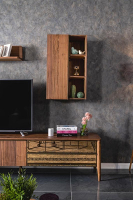 televīzijas stend Wohnzimmer rtv lowboard Sideboard Kommode Wohnwand Modern Holz Jaunais