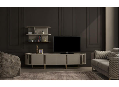 Ovāls televizora stends rtv Lowboard tv Sideboard komoda Dzīvojamā istaba koka mēbeles