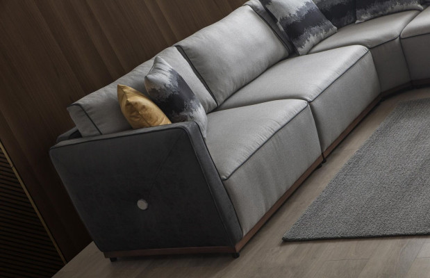 Stūra dīvāns dīvāni L-formā Lielais dīvāns stūrītis dzīvojamā istaba Poliesters Moderns Luksusa audums Jauns