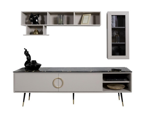 Itālijas stila televīzijas skapīša sānu skapis zemais skapīš bel. Elegance Furniture Chest 205cm