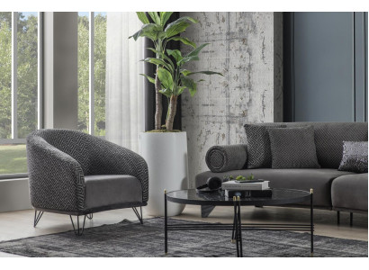 Krēsls Vienvieta sofa Dīvāns Polster 1 sēdekļa kluba krēsls Audums Moderns dzīvojamā istaba