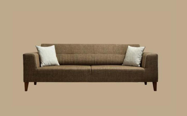 Sofas komplekts 3+1 sēdvietas polster Sofa polstergarnitur mēbeles brūns audums