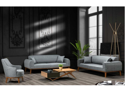 Sofa komplekts 3+3+1 sēdekļu dizaina dīvāns polstermēbeles Moderno samtu