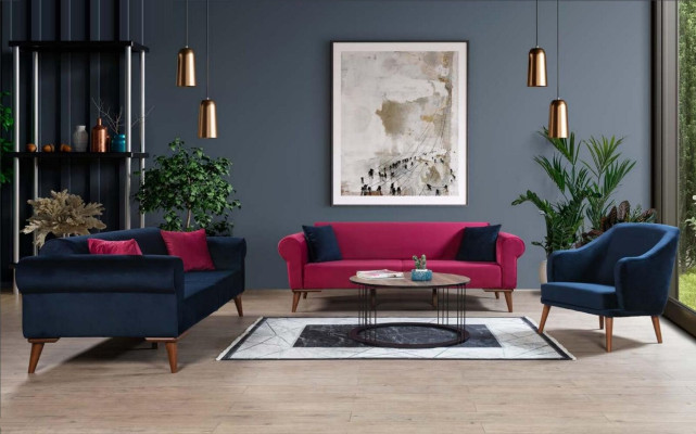 Sofagarnitūra 3+3+1 sēdvietas dizaina dīvāns Polster Couchen Couch Modern 3 gab.