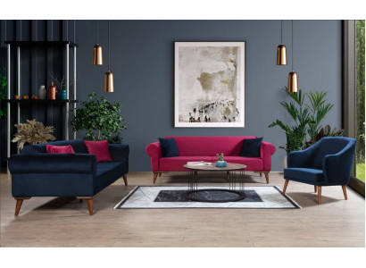 Sofagarnitūra 3+3+1 sēdvietas dizaina dīvāns Polster Couchen Couch Modern 3 gab.