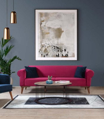 Sofagarnitūra 3+3+1 sēdvietas dizaina dīvāns Polster Couchen Couch Modern 3 gab.