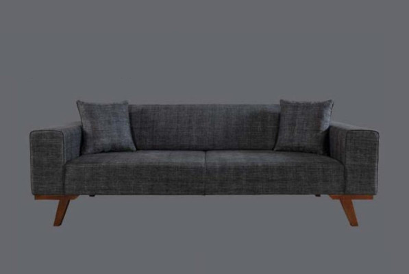 Sofa komplekts 3+3+1 sēdvietas Dizaina sofai Polster Couchen Pelēki Mēbeles 3 gab.