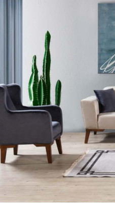 Sofas komplekts 3+3+1-vietīgs dīvāns Dīvānu komplekts Tekstila krēsli Dzīvojamā istaba