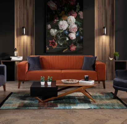 Sofas kopsēdzes sofas komplekts 3+3+1 krēsls audums 3 gab. dīvāna komplekts auduma apdarei