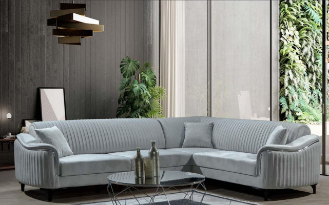 Apgaismojuma stieņi L formā Sofa Polster Tekstils Eknomanieka sudraba pelēka 310x240