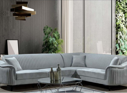 Apgaismojuma stieņi L formā Sofa Polster Tekstils Eknomanieka sudraba pelēka 310x240