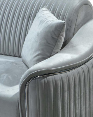 Apgaismojuma stieņi L formā Sofa Polster Tekstils Eknomanieka sudraba pelēka 310x240