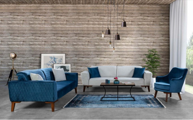 Sofa komplekts 3+3+1 vieta Komplektā iekļauti dīvāns, krēsls, audums, 3 gab.