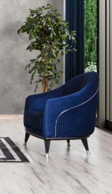 Sofasets 3+3+1 ​​Sēdvietas Kanapes Apgalvoti Dīvāni Koki pelēks zils Veltņu