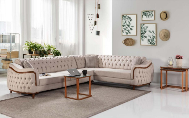 Stūra dīvāns dzīvojamās telpas Chesterfield dīvāns Polster Sofa Divāni Mēbeles