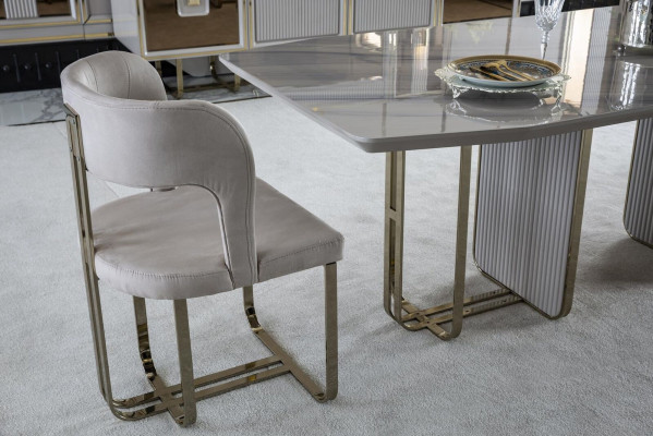 Ēdamgalda Bārs Galds Luksusa Ēdamistaba Stils Elegants Skaidrs Metāla Moderns