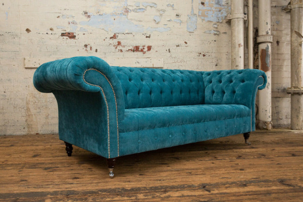 Chesterfield Original dīvāns dīvāns Tekstils Dīvāni Polster audums Jauns