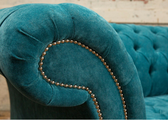 Chesterfield Original dīvāns dīvāns Tekstils Dīvāni Polster audums Jauns