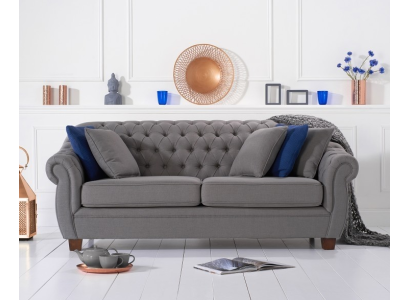 Chesterfield stoff polster trīsvietīgs dzīvojamās istabas dīvāns tekstilmateriāla dizainā