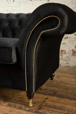 Chesterfield krēsls TV dīvāns 1-vietīga dīvāna teksts auduma audums Polster #5