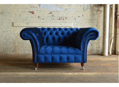 Chesterfield krēsls TV dīvāns 1 vieta dīvāns auduma čība polsterēšana #4